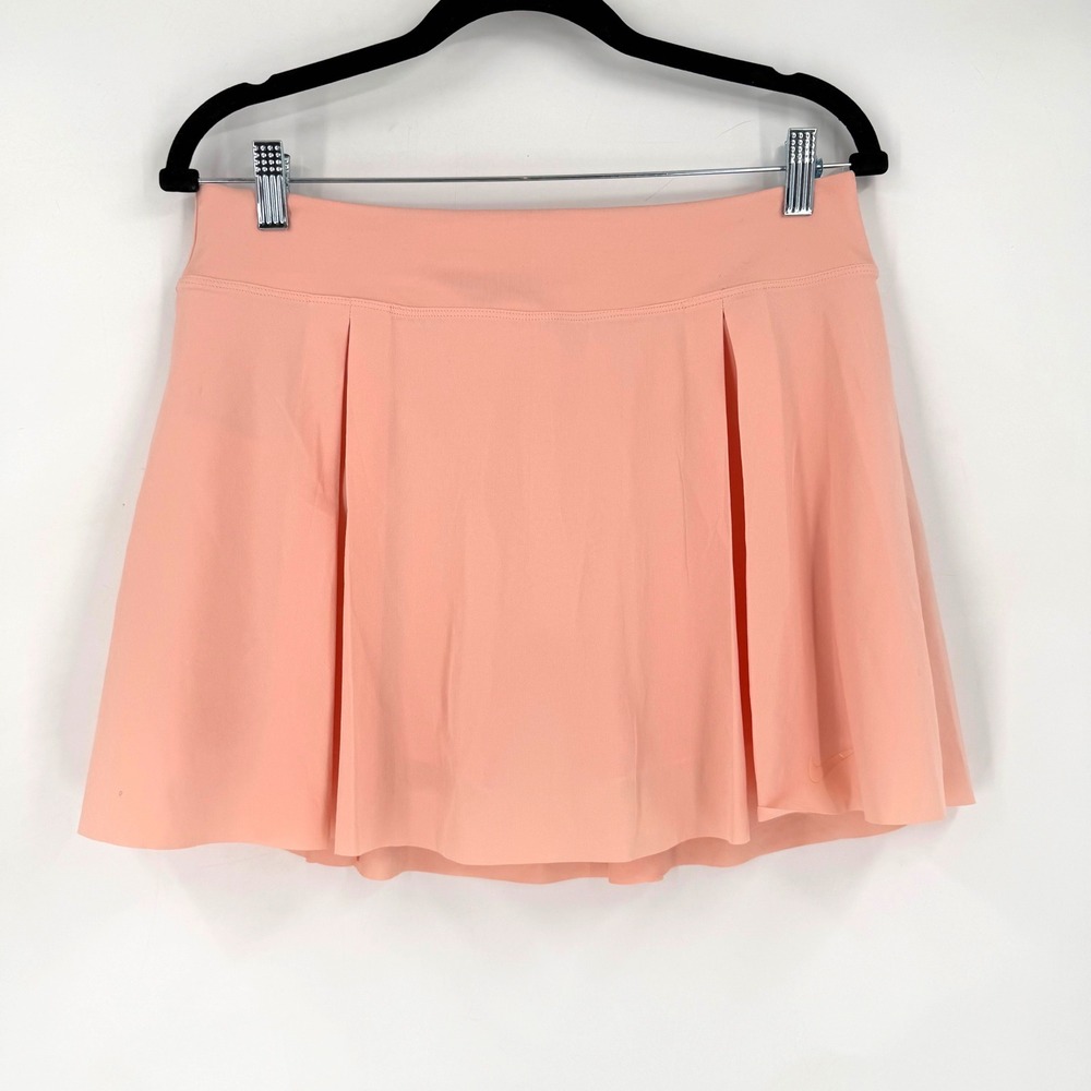 Nike Dri-FIT Skort‎ Women Large Pink Pleated Golf Tennis Pickleball Athleisure